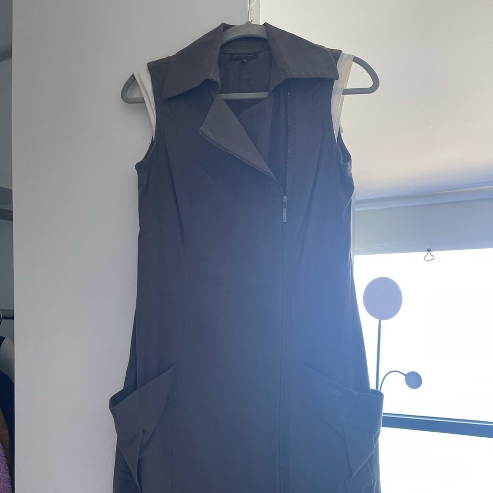 Adolfo Dominguez Zip-up Dress With Wide Pockets